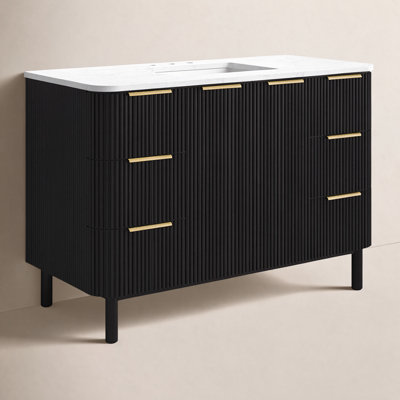 Nova 48" Marble Top Single Sink Vanity