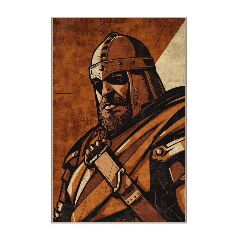 Tapis brun moelleux moelleux et moelleux de style rustique baroque Fallston, 8 x 10