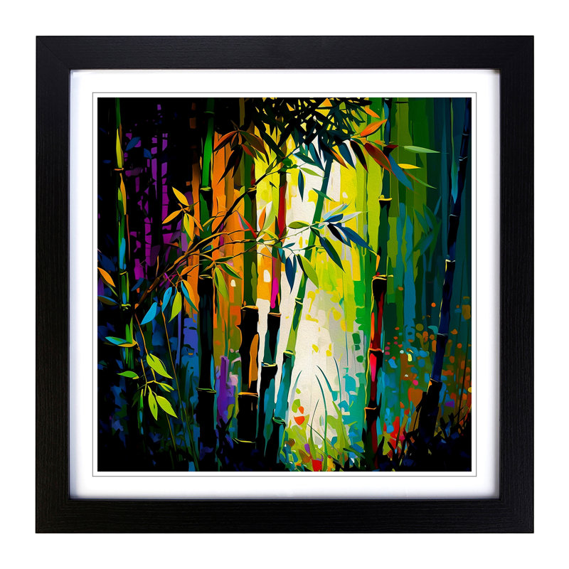 Single Picture Frame Print on Wood, Black