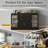 58.3" Modern Buffet Sideboard with 4 Doors, 2 Drawers, Adjustable Shelves, Power Outlet, Acrylic Panels & Aluminum Alloy Handles, Storage Cabinet for Dining Room, Living Room & Kitchen-915063324