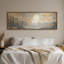 Art mural sur toile encadrée - Vallée de la montagne éclairée par la lune avec feuillage doré et collines superposées - 16 po x 24 po, 24 po x 36 po-1046467645-1046467642