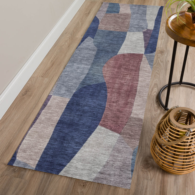 Machine Washable Indoor/Outdoor Chantille ACN2376 Abstract Rug, Runner 2'3" x 7'6"