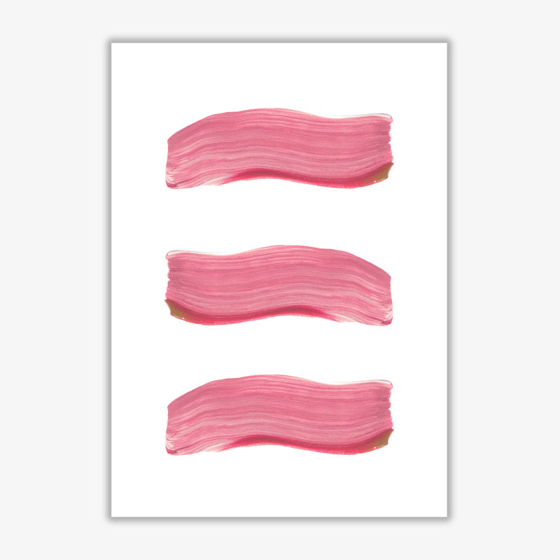 Light Pink Abstract Paint Strokes - Print, No Frame, 30 cm H x 21 cm W x 1 cm D