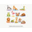 Kids Yoga Animal Wall Decals, Set of 12 Educational Peel and Stick Wall Stickers, Classroom Playroom Decor, Kids Learning Wall Art, 20"W x 20"H (50 x 50 cm)-1756691708