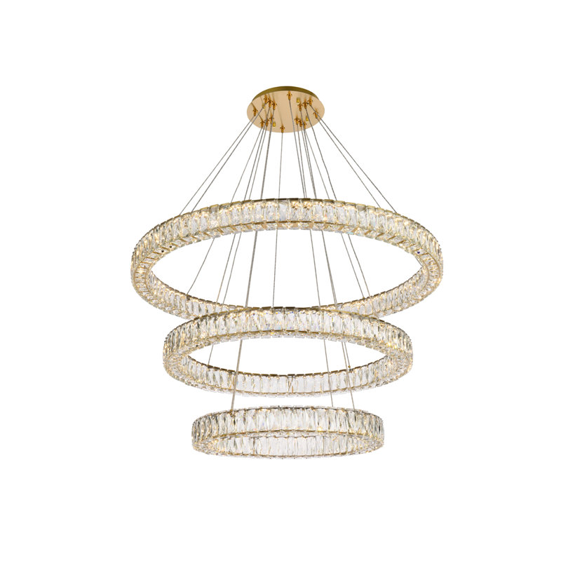 Maart Chandelier, Gold, 21" H x 31.50" W x 31.50" D