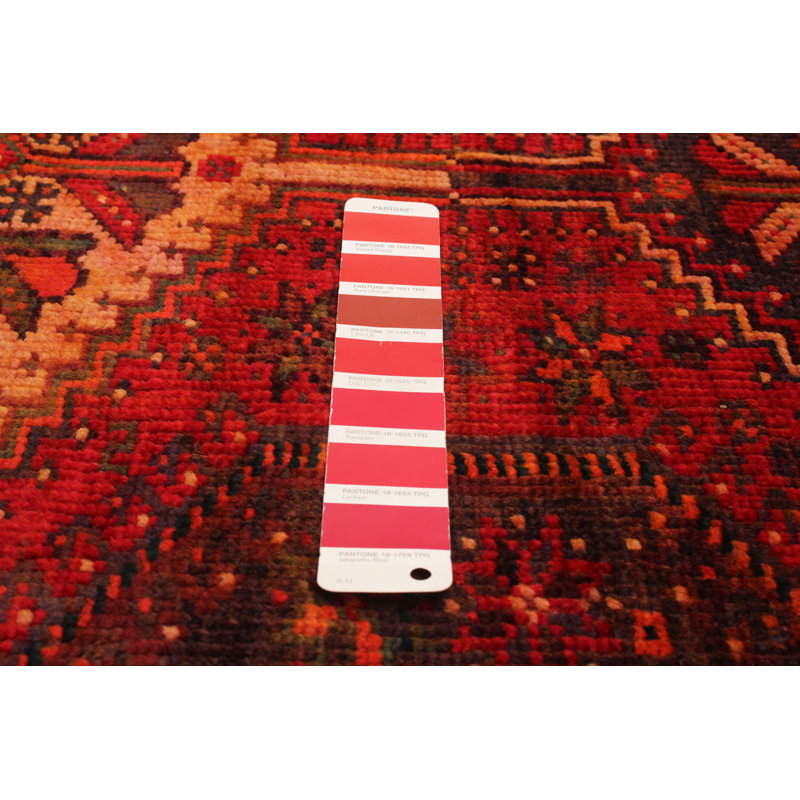 Tapis rouge unique fait à la main de conception unique 3 pi 7 po x 5 pi 4 po Antalya