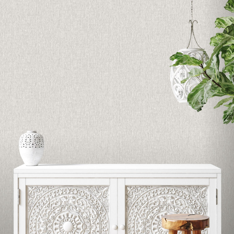 10.05cm x 53cm Matte Shimmer Wallpaper Roll, Grey