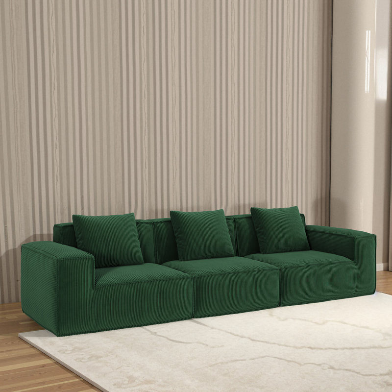Le canapé modulaire de 118 pouces peut être converti en un canapé-lit surdimensionné., H 28,3 po x l 118 po x P 39,4 po, 3