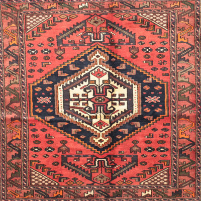 Tapis traditionnel rouge / noir Menchen