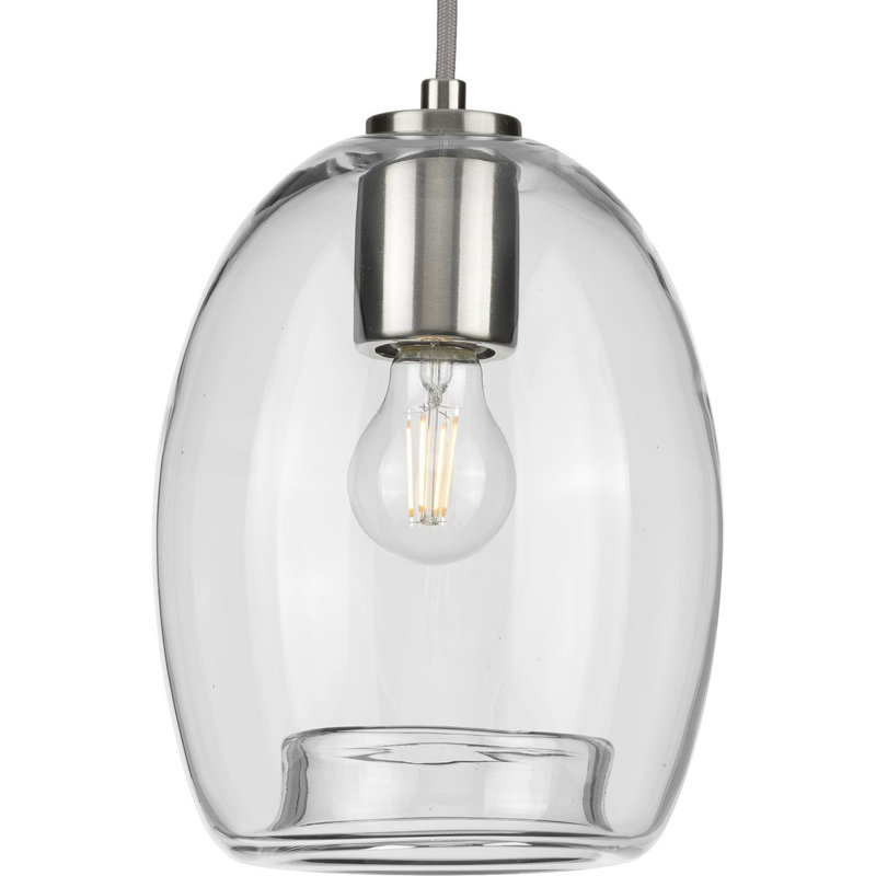 Luminaire suspendu simple à 1 lumière Jemaine, Argent