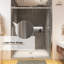 Porte de douche coulissante simple sans cadre l 48 po x H 76 po-84790867