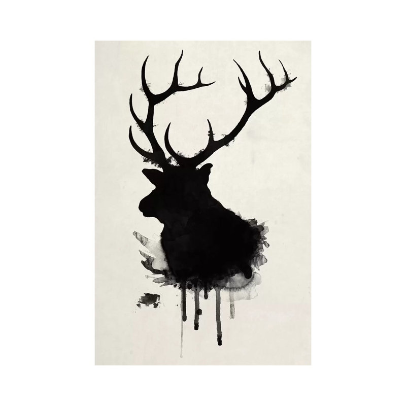Elk 1 Piece Wrapped Canvas Painting, 101.6 cm H x 66.04 cm W x 3.175 cm D
