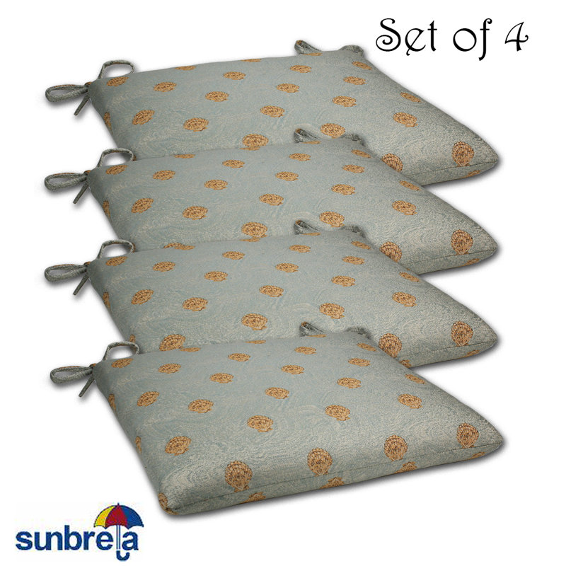 Outdoor 2'' Dining Chair Cushion, Shoreline Mist, 2"H x 20"W x 18"D