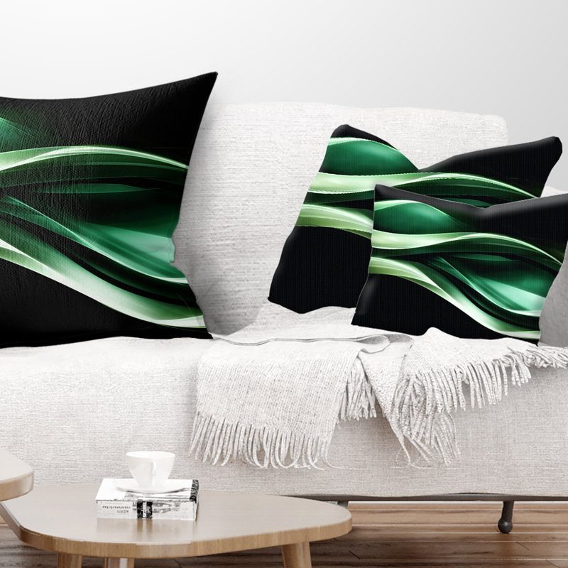 Motif vert scintillant - coussin imprimé abstrait