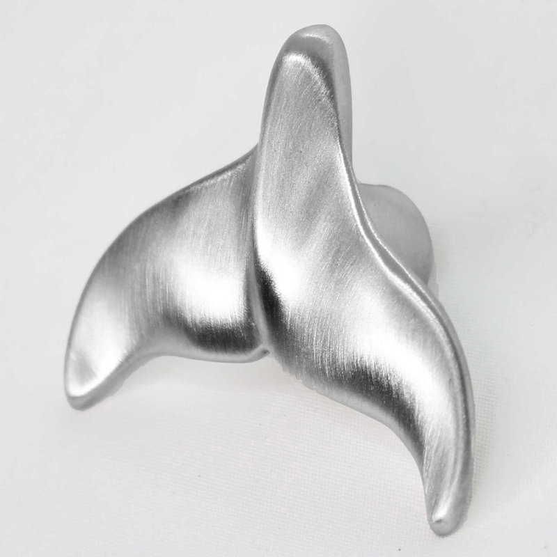 1.9" Whale Tail Knob, Brushed Nickel