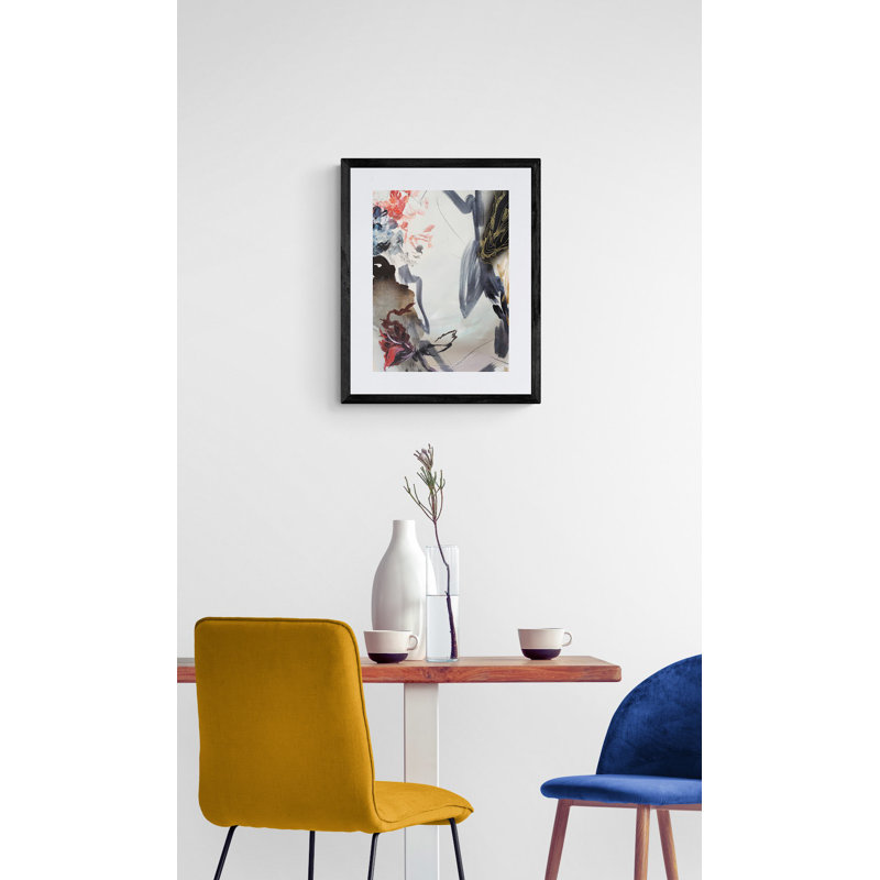 Dahlias Sleep In The Evening Gleam Print by Novi Lim, Black Framed Paper, 21.2" H x 17.2" W