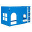 Lit mezzanine simple pour enfants avec guirlande lumineuse à DEL, bleu Klein-94217137