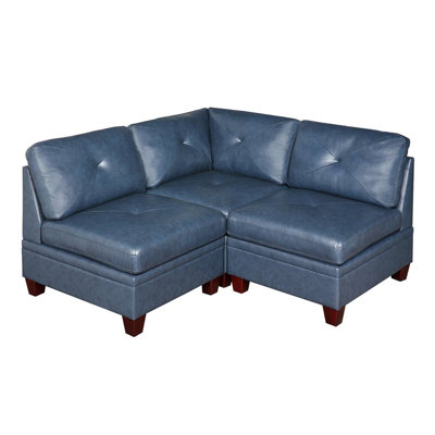 Leather L-Shaped Sectional Symmetrical