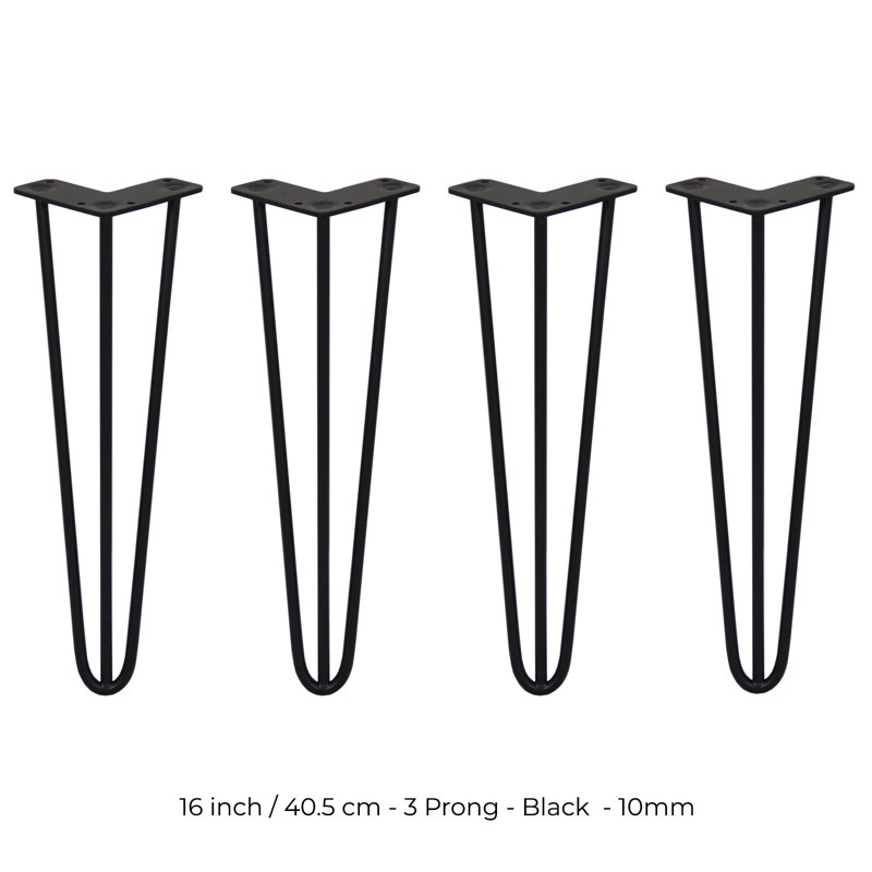 Styer Table Leg, 40.64cm H x 11cm W x 8cm D, Black
