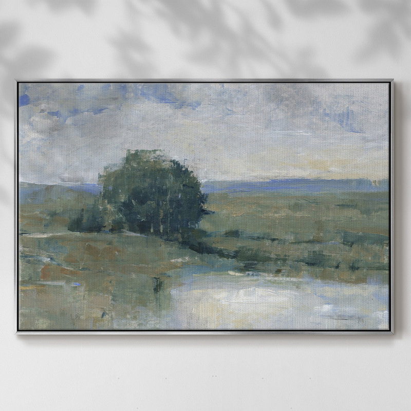 Riverbank Impression I, toile tendue avec châssis de qualité supérieure - prête à être accrochée, H 27 po x l 41 po x P 2 po