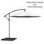 Parasol extérieur en porte-à-faux décalé de 10 pi avec base remplissable 220 lb pour manivelle pour terrasse, cour ou piscine près de Pure Garden (crème)-1865087088