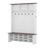 Farmhouse 4-In-1 Hall Tree With 6 Hooks, Wooden Style Rustic Shoe Organizer With 16 Open Compartments-115289967