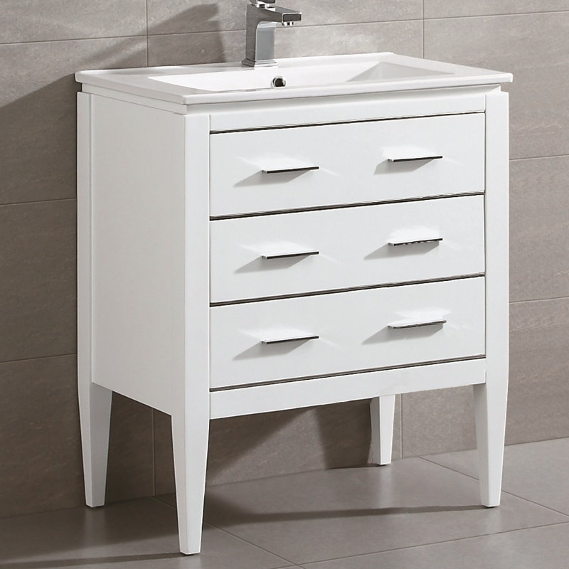 Ensemble de meuble-lavabo simple 24 po Bourdeau, blanc