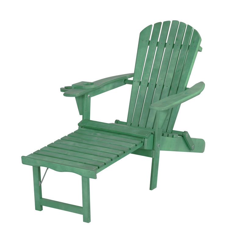 Cirencester Pine Foldable Outdoor Adirondack Chair, Green