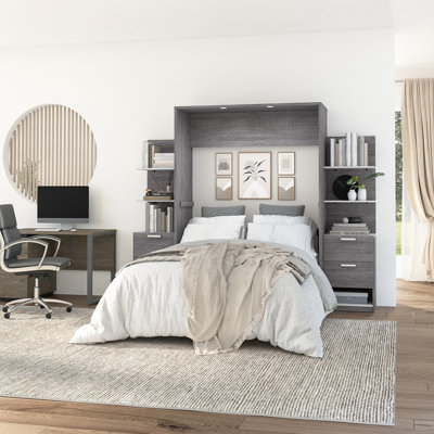 Osterman Murphy Bed with Nightstands and Floating Shelves