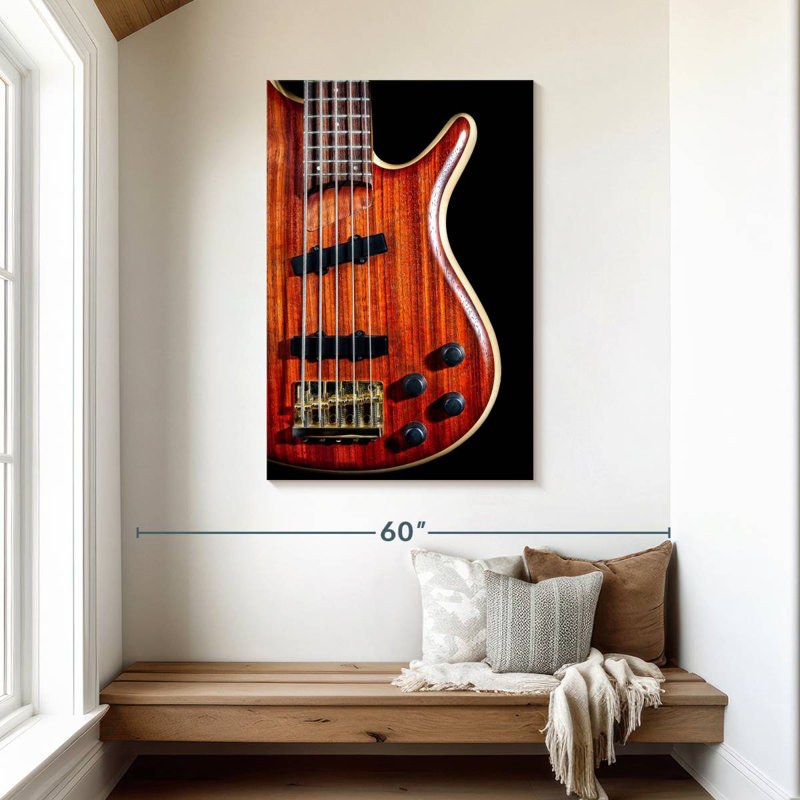 Abarca Wooden Bass Guitar, 45" H x 30" W