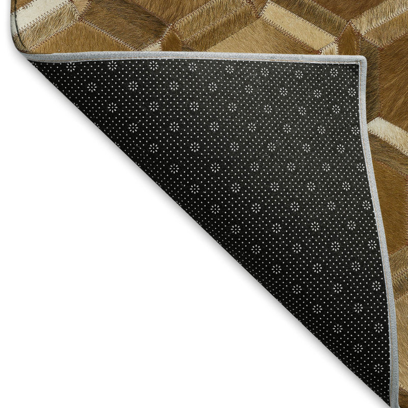 Premium Machine Washable Paytynn Brown Rug, Rectangle 8' x 10'