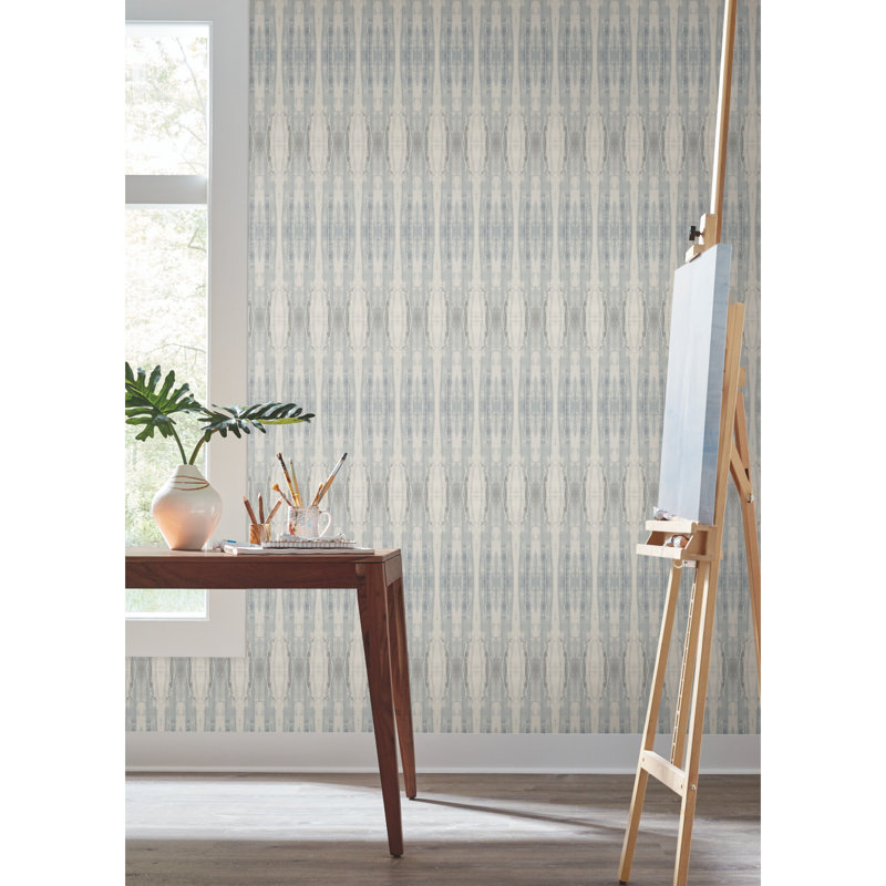 Striped Wallpaper Double Roll, Blue