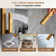 Rodeo 27.5-Inch LED&Music Rainfall Thermostatic Shower System with Slide Bar and 2-in-1 Handheld