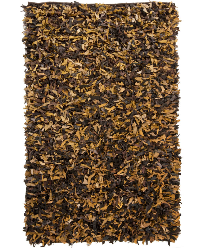 Tapis doré / brun Jawawn, Tapis de couloir 2 pi x 7 pi 6 po