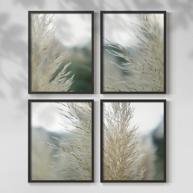 «Opposite Day II», ensemble de 4 reproductions encadrées, Noir, H 44 po x l 14 po