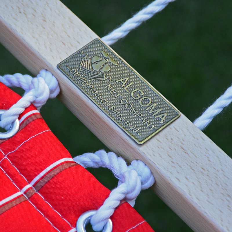 13′ Quilted Hammock with Matching Pillow (Stand Sold Separately), Red/White/Brown Striped