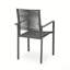 Ensemble repas d'extérieur 7 pièces en aluminium et corde tissée, gris + noir + brun-133673294