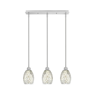 Edge 3 Light Linear Pendalier Shown With 5" Fusion Glass