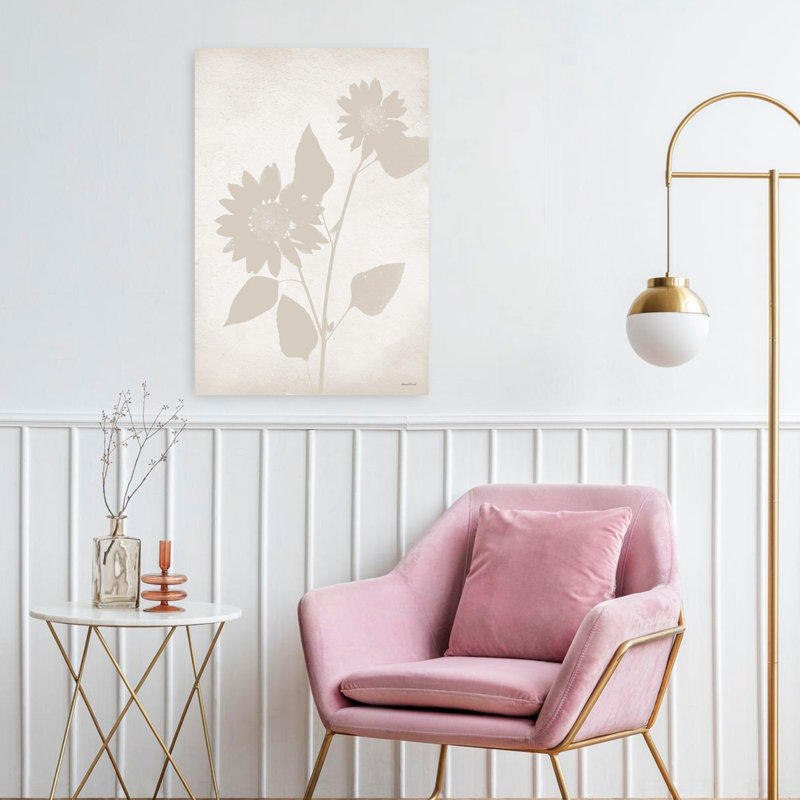Silhouette florale III, art floral contemporain rustique, H 24 po x l 16 po