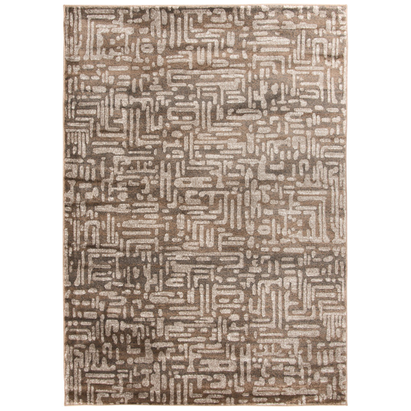 Bria Natural Greige Indoor Area Rug, Runner 2'2" x 16'
