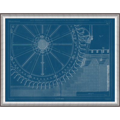 19th Century Mechanical Drawings of Ships Framed Graphic Art
