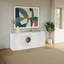 Void Console Table, White Stone