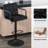 Mid-Century Modern Adjustable Height Swivel Low Back Velvet Upholstered Barstools with Metal Frame-1800338005