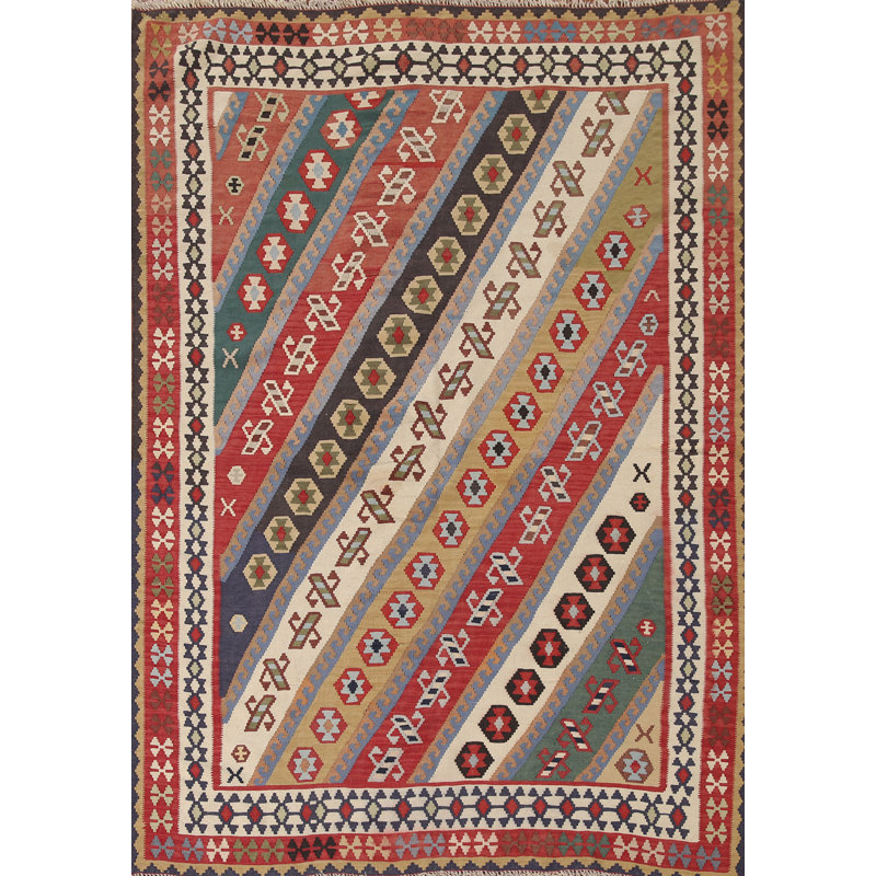 Tapis kilim à teinture végétale 5 x 7
