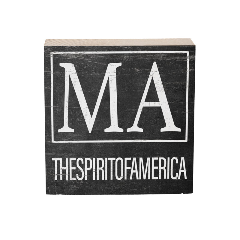 State State Plock Massachusetts 6 x 6 po