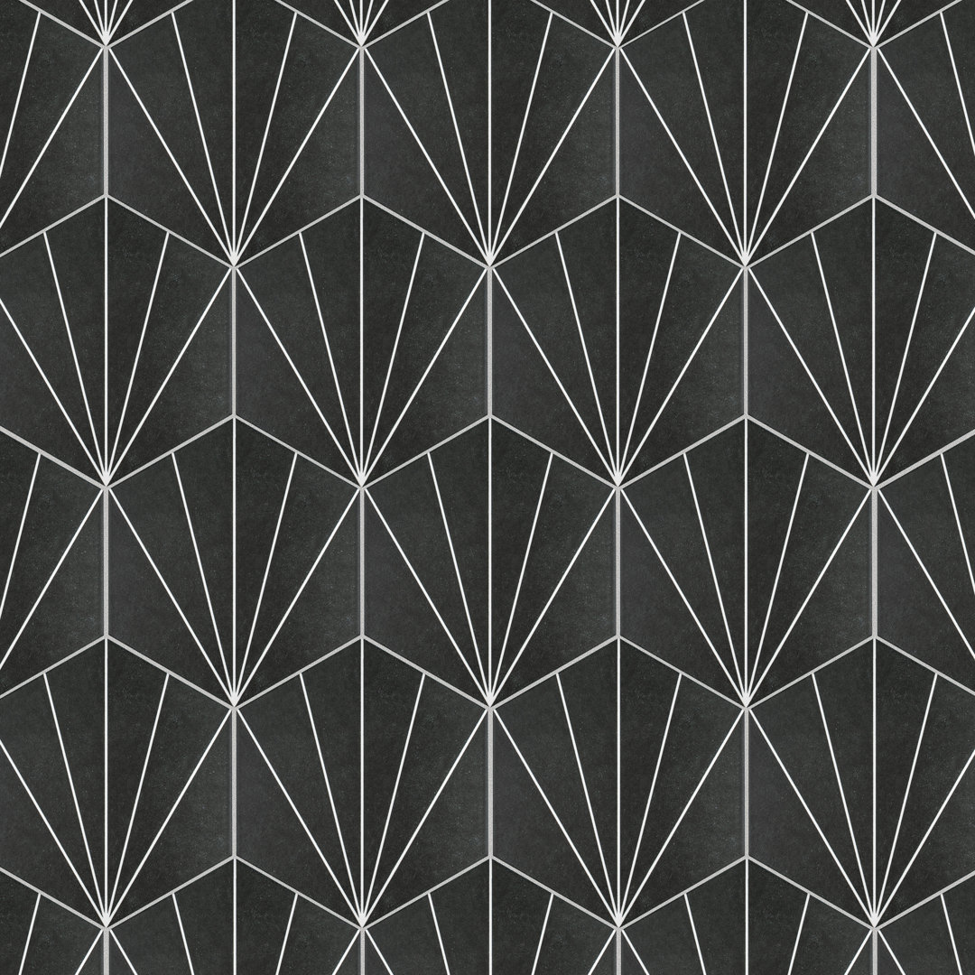 Aster 9" x 10" Porcelain Patterned Wall & Floor Tile Merola Tile