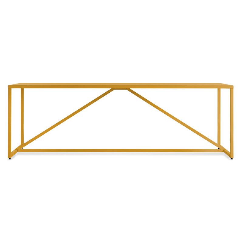 Table de salle à manger Strut, Moutarde, L 35 po x L 75 po, Standard (hauteur de 29 po)