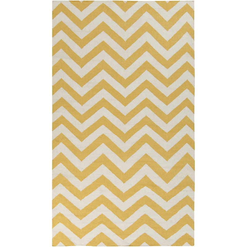 Asencio Flatweave Wool Chevron Indoor Rug, Rectangle 2' x 3'