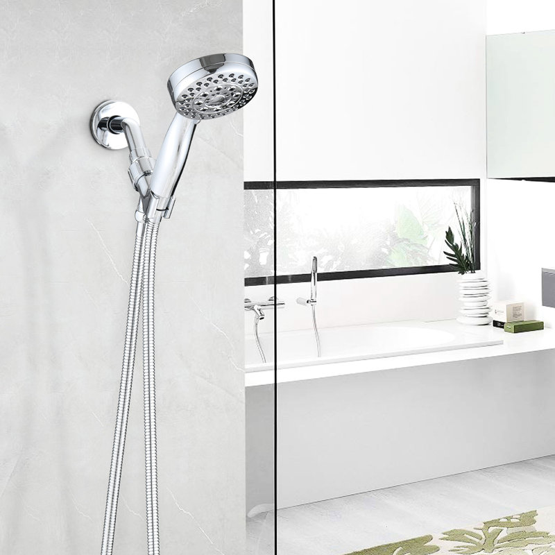 5 pommeaux de douche à main réglables, Argent argent