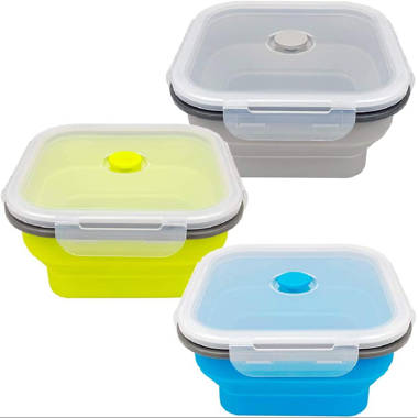 Carey-Ann 4 Container Food Storage Set Prep & Savour Color: Green/Red